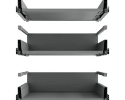 PICCANTE Smart Bodenpaket zu 60 cm Unterschrank 1 Schubkasten und 2 Auszüge zerlegt