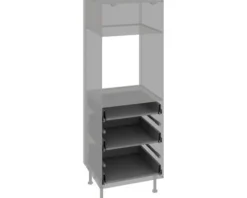 PICCANTE Smart Bodenpaket zu 60 cm Unterschrank 1 Schubkasten und 2 Auszüge zerlegt