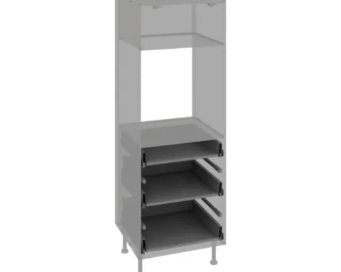 PICCANTE Smart Bodenpaket zu 60 cm Unterschrank 1 Schubkasten und 2 Auszüge zerlegt "Nr. 23"