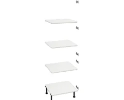 PICCANTE Smart Bodenpaket zu Hochschrank für 2 Drehtüren SOFT WHITE Clickmontage