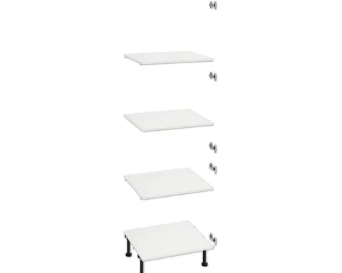PICCANTE Smart Bodenpaket zu Hochschrank für 2 Drehtüren SOFT WHITE Clickmontage "Nr. 46"
