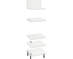 PICCANTE Smart Bodenpaket zu Hochschrank für Microwelle und Backofen SOFT WHITE Clickmontage "Nr. 52"