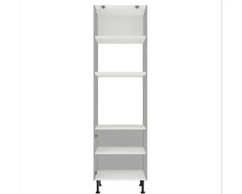 PICCANTE Smart Bodenpaket zu Hochschrank für Microwelle und Backofen SOFT WHITE Clickmontage "Nr. 52"