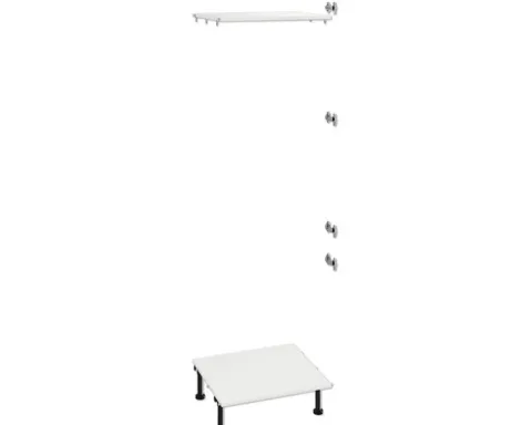 PICCANTE Smart Bodenpaket zu Hochschrank für Kühl/Gefrierkombi 2 Drehtüren SOFT WHITE Clickmontage "Nr. 49"