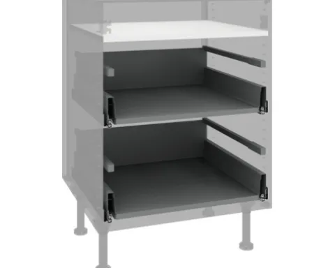 PICCANTE Smart Bodenpaket zu 60 cm Kochfeld 2 Auszüge zerlegt "Nr. 27"