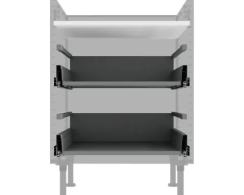 PICCANTE Smart Bodenpaket zu 60 cm Kochfeld 2 Auszüge zerlegt "Nr. 27"