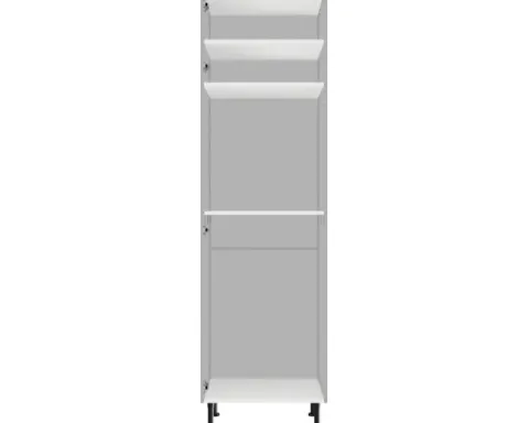 PICCANTE Smart Bodenpaket zu Hochschrank mit Backofen und Kühlschrank SOFT WHITE Clickmontage "Nr. 47"