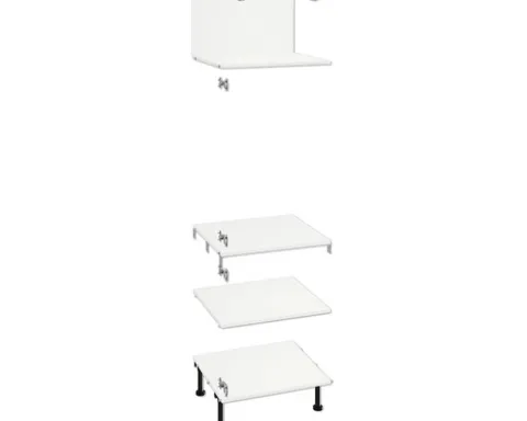 PICCANTE Smart Bodenpaket zu Hochschrank mit Backofen und Kühlschrank SOFT WHITE Clickmontage "Nr. 47"