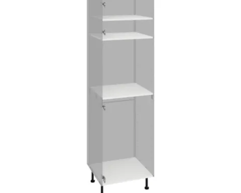 PICCANTE Smart Bodenpaket zu Hochschrank mit Backofen und Kühlschrank SOFT WHITE Clickmontage "Nr. 47"