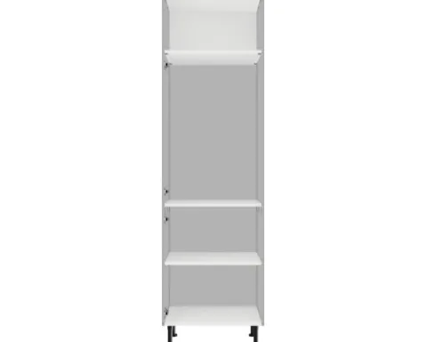PICCANTE Smart Bodenpaket zu Hochschrank mit Backofen und Kühlschrank SOFT WHITE Clickmontage "Nr. 47"
