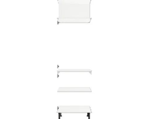 PICCANTE Smart Bodenpaket zu Hochschrank mit Backofen und Kühlschrank SOFT WHITE Clickmontage "Nr. 47"