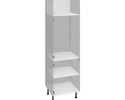 PICCANTE Smart Bodenpaket zu Hochschrank mit Backofen und Kühlschrank SOFT WHITE Clickmontage "Nr. 47"
