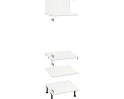 PICCANTE Smart Bodenpaket zu Hochschrank mit Backofen und Kühlschrank SOFT WHITE Clickmontage