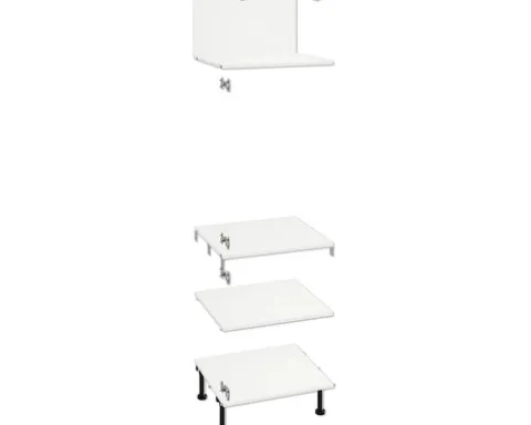 PICCANTE Smart Bodenpaket zu Hochschrank mit Backofen und Kühlschrank SOFT WHITE Clickmontage "Nr. 47"