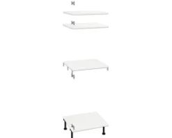 PICCANTE Smart Bodenpaket zu Hochschrank mit Backofen und Kühlschrank SOFT WHITE Clickmontage