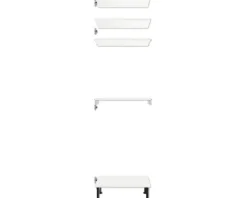 PICCANTE Smart Bodenpaket zu Hochschrank mit Backofen und Kühlschrank SOFT WHITE Clickmontage