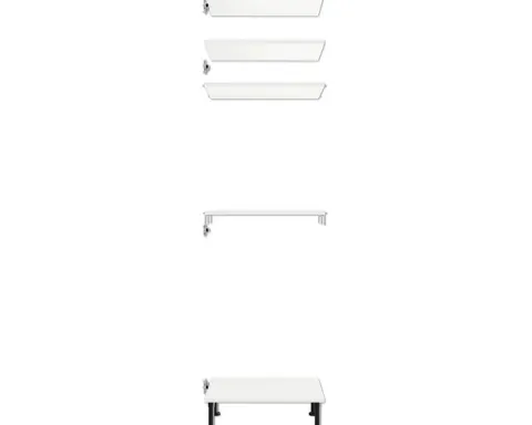 PICCANTE Smart Bodenpaket zu Hochschrank mit Backofen und Kühlschrank SOFT WHITE Clickmontage "Nr. 47"