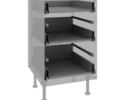 PICCANTE Smart Bodenpaket zu 50 cm Unterschrank 1 Schubkasten und 2 Auszüge zerlegt 