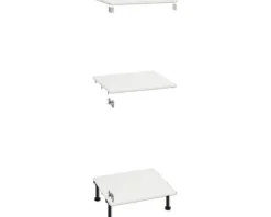 PICCANTE Smart Bodenpaket zu Midischrankkorpus für Kühlschrank und Backofen SOFT WHITE Clickmontage "Nr. 40"