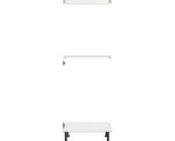 PICCANTE Smart Bodenpaket zu Midischrankkorpus für Kühlschrank und Backofen SOFT WHITE Clickmontage 