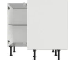 PICCANTE Smart Eck-Unterschrankkorpus 90 x 90 cm für 2 Drehtüren BxTxH 55,5 x 1,6 x 87 cm SOFT WHITE Clickmontage "Nr. 31"