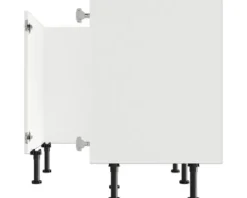 PICCANTE Smart Eck-Unterschrankkorpus 90 x 90 cm für 2 Drehtüren BxTxH 55,5 x 1,6 x 87 cm SOFT WHITE Clickmontage