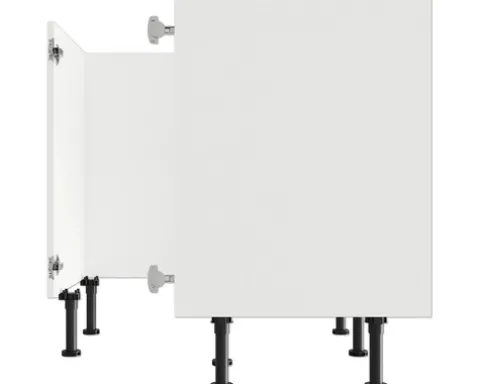 PICCANTE Smart Eck-Unterschrankkorpus 90 x 90 cm für 2 Drehtüren BxTxH 55,5 x 1,6 x 87 cm SOFT WHITE Clickmontage "Nr. 31"