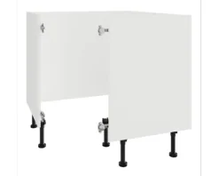 PICCANTE Smart Eck-Unterschrankkorpus 90 x 90 cm für 2 Drehtüren BxTxH 55,5 x 1,6 x 87 cm SOFT WHITE Clickmontage