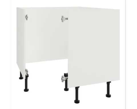 PICCANTE Smart Eck-Unterschrankkorpus 90 x 90 cm für 2 Drehtüren BxTxH 55,5 x 1,6 x 87 cm SOFT WHITE Clickmontage "Nr. 31"