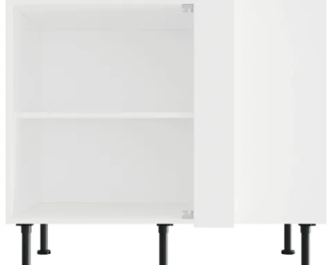PICCANTE Smart Eck-Unterschrankkorpus für 1 Drehtür BxTxH 100 x 55,5 x 87 cm SOFT WHITE Clickmontage "Nr. 30"