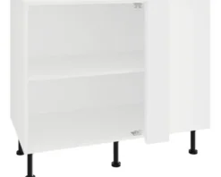 PICCANTE Smart Eck-Unterschrankkorpus für 1 Drehtür BxTxH 100 x 55,5 x 87 cm SOFT WHITE Clickmontage