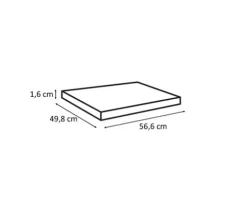 PICCANTE Smart Einlegeboden für 60 cm Breite Schränke SOFT WHITE "CG"