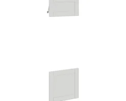 PICCANTE Smart Frontenset Hochschrank für Mikrowelle und Backofen 1 Klappe und 1 Drehtür COUNTRY GREY 