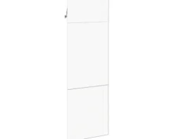 PICCANTE Smart Frontenset Hochschrank für Kühlschrank 1 Klappe und 2 Drehtüren COUNTRY WHITE