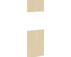PICCANTE Smart Frontenset Hochschrank für Backofen und Kühlschrank 2 Drehtüren LIGHT OAK