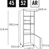PICCANTE Smart Frontenset Hochschrank für Mikrowelle und Backofen 1 Klappe und 1 Drehtür SOFT WHITE "AR"