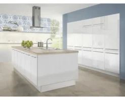 PICCANTE Smart Frontenset Midischrank 2 Drehtüren GLOSSY WHITE hochglanz