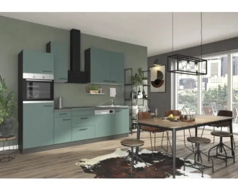 PICCANTE Smart Frontenset Oberschrank 90 cm Falttür STONE GREEN "W"