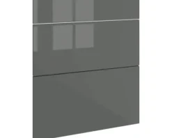 PICCANTE Smart Frontenset Unterschrank 60 cm 1 Schubkastenblende und 2 Auszugblenden LAQUER ANTHRACITE hochglanz
