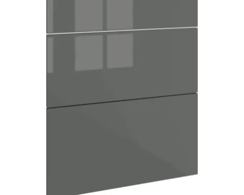 PICCANTE Smart Frontenset Unterschrank 60 cm 1 Schubkastenblende und 2 Auszugblenden LAQUER ANTHRACITE hochglanz "AC"