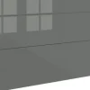 PICCANTE Smart Frontenset Unterschrank 90 cm 1 Schubkastenblende und 2 Auszugblenden LAQUER ANTHRACITE hochglanz "AD"