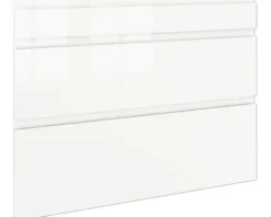 PICCANTE Smart Frontenset Unterschrank 90 cm 1 Schubkastenblende und 2 Auszugblenden LAQUER WHITE hochglanz lackiert mit integrierter Griffmulde