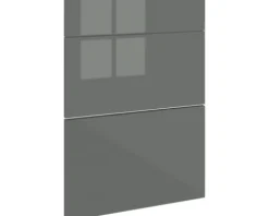 PICCANTE Smart Frontenset Unterschrank 50 cm 1 Schubkastenblende und 2 Auszugblenden LAQUER ANTHRACITE hochglanz