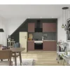 PICCANTE Smart Frontenset Unterschrank 50 cm 1 Schubkastenblende und 2 Auszugblenden RUST RED "AB"