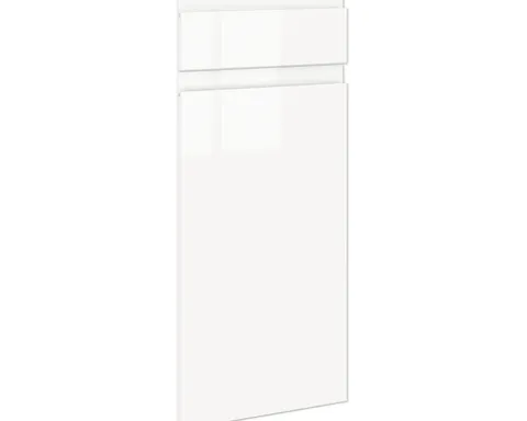 PICCANTE Smart Frontenset Unterschrank 30 cm 1 Drehtür und 1 Schubkastenblende LAQUER WHITE hochglanz lackiert mit integrierter Griffmulde "X"