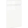 PICCANTE Smart Frontenset Unterschrank 40 cm 1 Drehtür und 1 Schubkastenblende LAQUER WHITE hochglanz lackiert mit integrierter Griffmulde "Y"