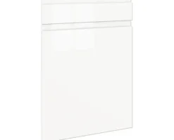PICCANTE Smart Frontenset Unterschrank 50 cm 1 Drehtür und 1 Schubkastenblende LAQUER WHITE hochglanz lackiert mit integrierter Griffmulde "Z"