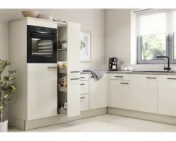 PICCANTE Smart Frontenset Unterschrank 30 cm 1 Drehtür und 1 Schubkastenblende SANDY BEIGE "X"
