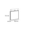 PICCANTE Smart Geschirrspülerblende für teilintegrierten Geschirrspüler 60 cm COUNTRY WHITE "BA"