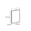 PICCANTE Smart Geschirrspülerblende für teilintegrierten Geschirrspüler 45 cm COUNTRY GREY "BB"